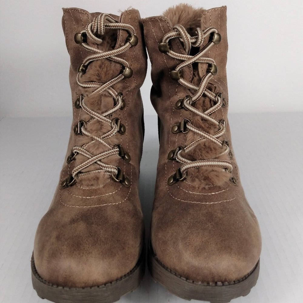 Rock & Candy Saydie Fabric Ankle Brown Boots Size: 8M